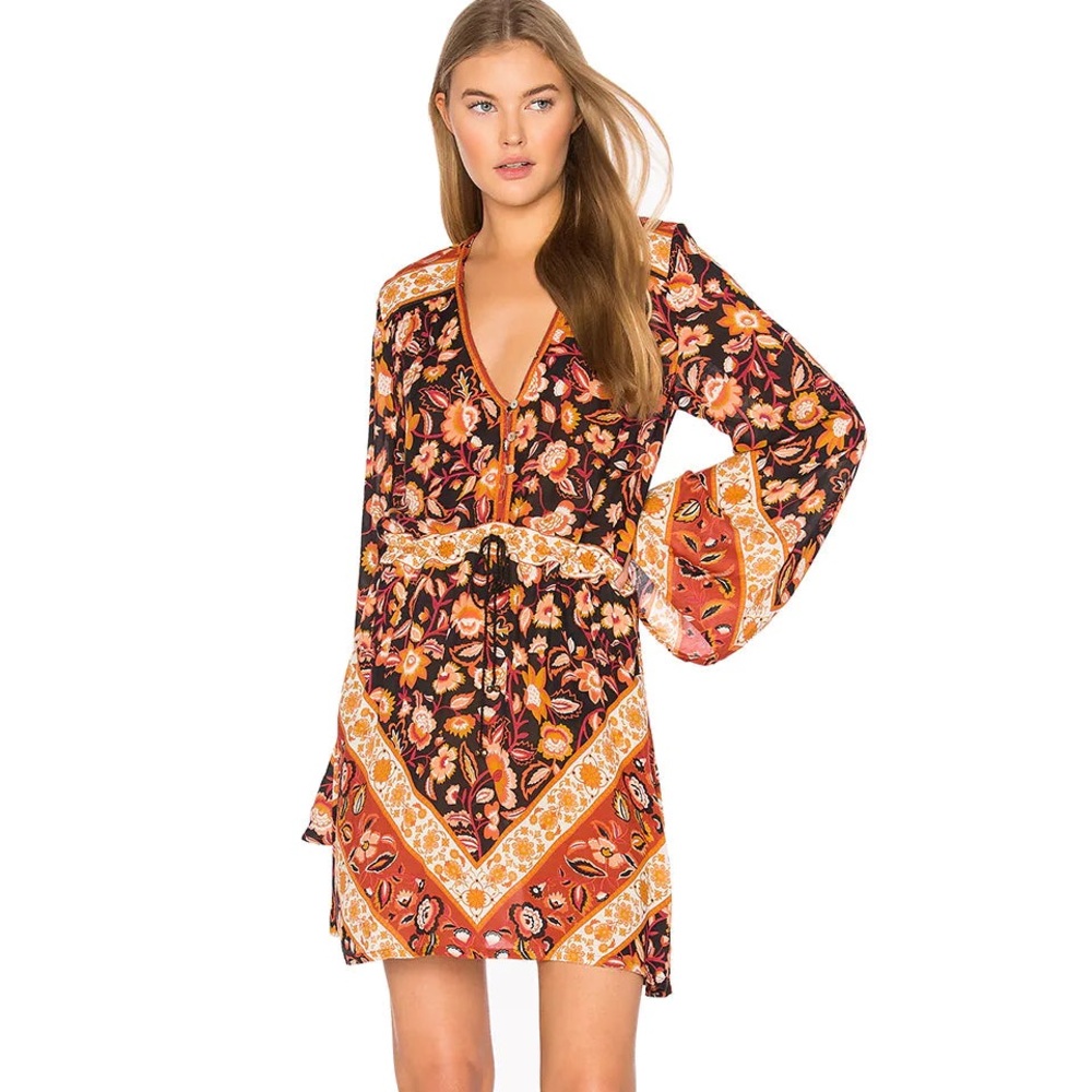 Rust 70s Mini Dress - Picture 5 of 7